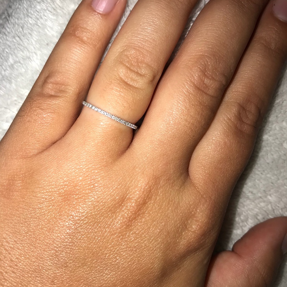 10k diamond stackable wedding band